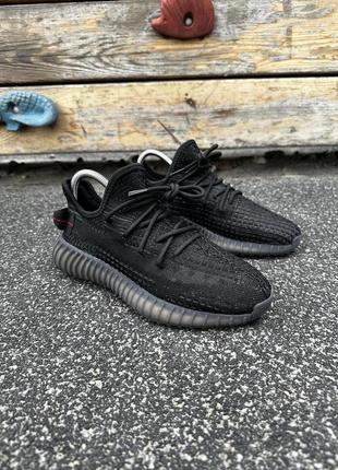 Кроссовки женские adidas yeezy boost 350 v2 (черные) pro_900