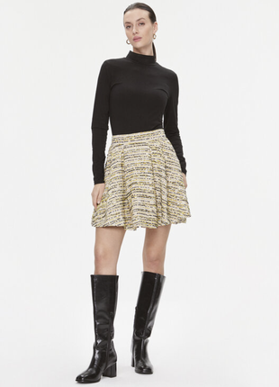 Пышная юбка солнце с люрексом твидовая