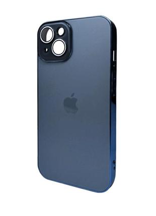Чохол для смартфона ag glass sapphire frame magsafe logo for apple iphone 13 sea blue