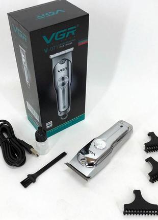 Электробритва с насадками для бороды vgr v-071 | машинка для стрижки vgr | xl-136 профессиональная