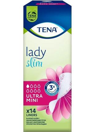 Урологические прокладки tena lady slim ultra mini 14 шт 1к (7322541115832)