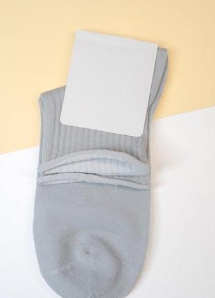 Серые хлопковые носки с ослабленными манжетами, трикотаж, украина
