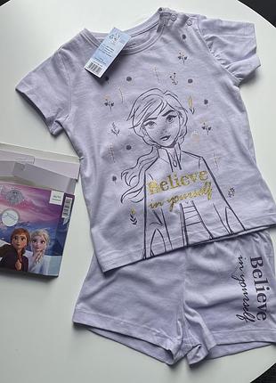 Піжама lupilu frozen на 1,5/2 (86/92см) пижама, футболка та шорти