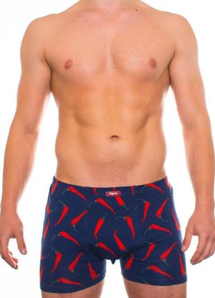 Bono чоловічі труси шорти боксери 950007 темно-сині перчики, 52 (xl)