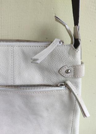 Оригінальна шкіряна сумка листоноші месенджер крос-боді від бренду next індія світла2 фото