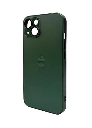 Чохол для смартфона ag glass matt frame color logo for apple iphone 12 cangling green