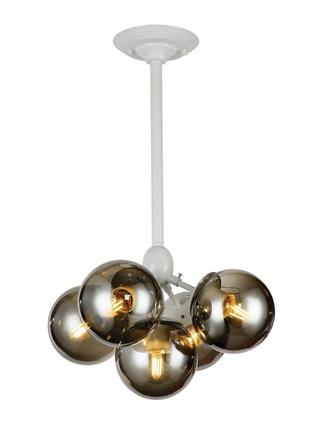 Люстра 756pl385-5 wh+bk