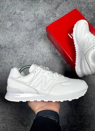 New balance 574 white3 фото