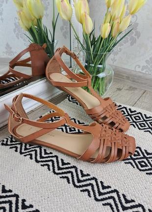 Брендовые кожаные босоножки в стиле мэри джейн new look🧡