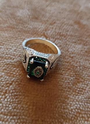Кольцо перстень с камнем нержавеющая сталь2 фото