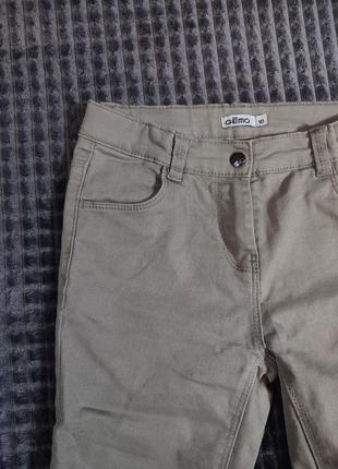 Джинсы светло-оливковые 3