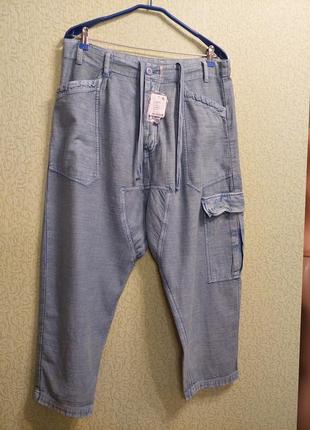 Дизайнерские мужские джинсы карго свободного кроя free people1 фото