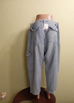 Дизайнерські чоловічі джинси карго вільного крою free people8 фото