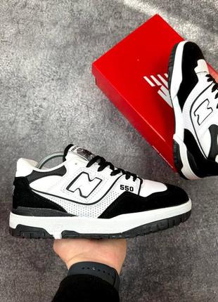 New balance 550 black white3 фото