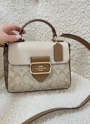 Сумка брендовая coach morgan top handle satchel оригинал на подарок