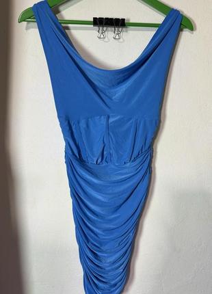 Голубое платье4 фото