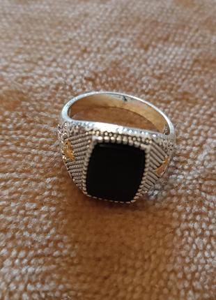 Кольцо перстень с камнем нержавеющая сталь в стиле панк3 фото