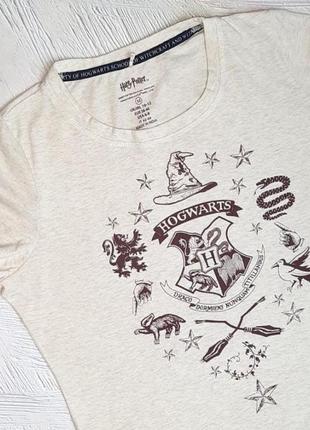 💝2+1=4 стильная бежевая футболка harry potter, размер 46 - 484 фото