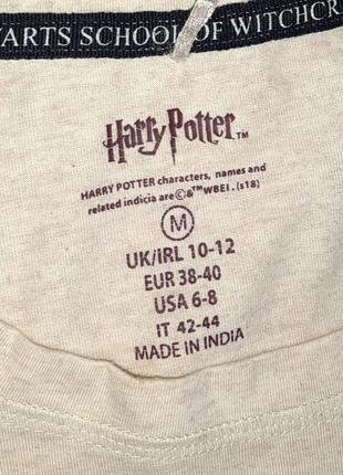 💝2+1=4 стильная бежевая футболка harry potter, размер 46 - 489 фото