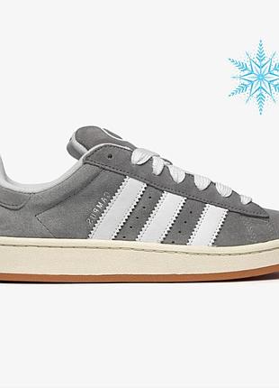 Кросівки adidas campus 00s grey хутро