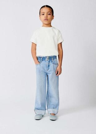 Джинси-кюлоти zara зі зборками 3/98 розмір