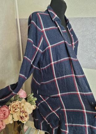 Стильне плаття сорочка туніка в клітку від zara .8 фото