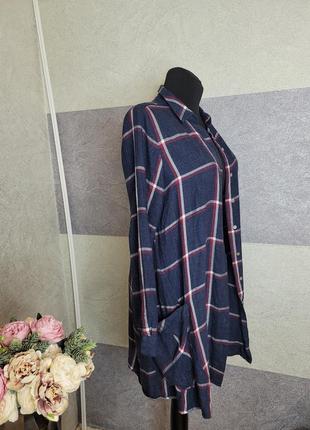 Стильне плаття сорочка туніка в клітку від zara .9 фото