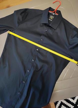 Сорочка рубашка чоловіча чорна пряма slim fit класична повсякденна olymp man, розмір s-m10 фото