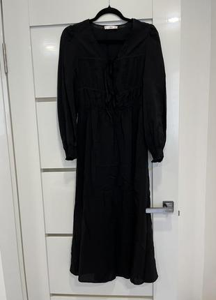 Вискозное черное платье mango3 фото