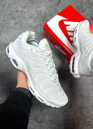 Nike air max plus tn white1 фото