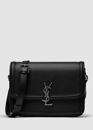 Жіноча сумка saint laurent solferino large чорна 23 х 17,5 x 6 см
