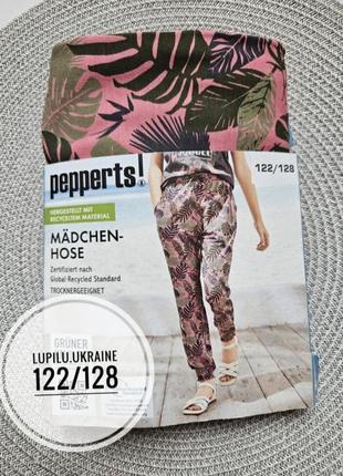 Pepperts літні штанці на дівчинку  122/128 р на 6-8 р легкие штаны летние на девочку1 фото
