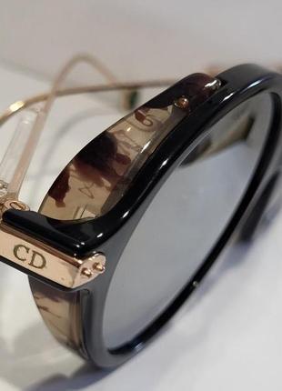 Круглые зеркальные женские солнцезащитные очки  линзы с розовым бликом в стиле di or2 фото