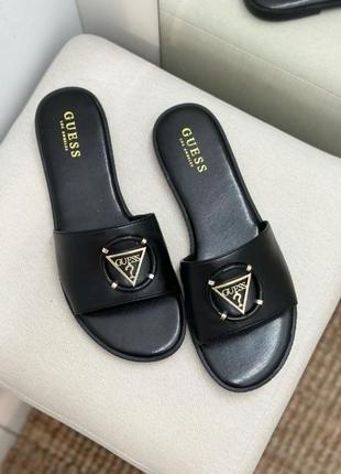 Шльопанці unreasonable guess чорні шкіра2 фото