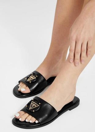 Шльопанці unreasonable guess чорні шкіра6 фото