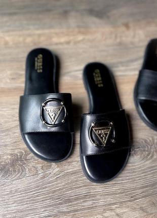 Шльопанці unreasonable guess чорні шкіра3 фото