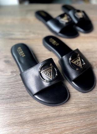 Шльопанці unreasonable guess чорні шкіра4 фото