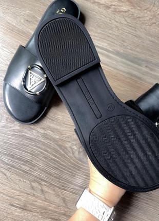 Шльопанці unreasonable guess чорні шкіра5 фото