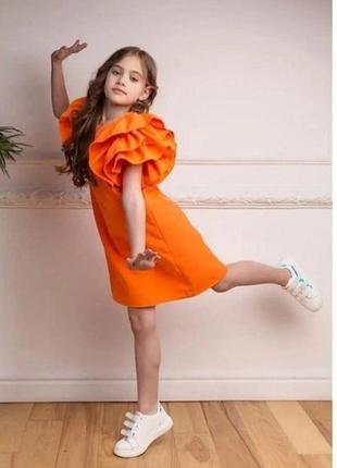 Платье детское с воланами белое💐 нарядное праздничное и повседневное10 фото
