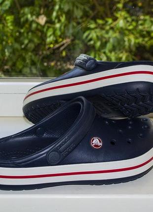 Кроксы, босоножки crocs crocband clog 11016 m5 w7 navy 37 р. оригинал