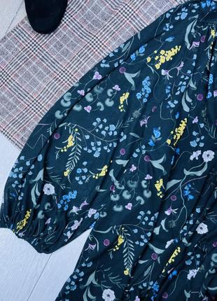 Нова блуза h&m l xl блуза з широкими рукавами блуза в квітковий принт3 фото