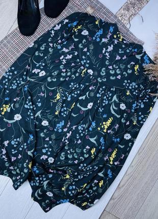 Нова блуза h&m l xl блуза з широкими рукавами блуза в квітковий принт4 фото