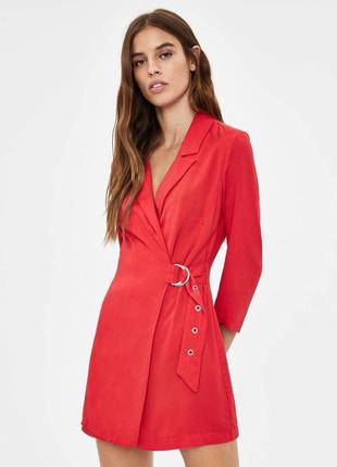 Комбинезон бершка bershka красный на запах