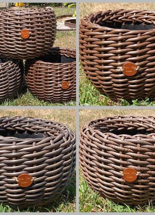 Кашпо з ротангу,кошики,лежанки для тварин10 фото