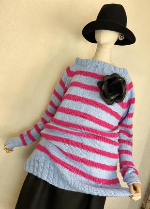 Вʼязаний светр реглан,кофта туніка, джемпер,реглан,hand made6 фото
