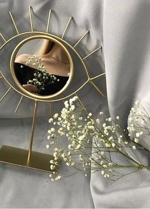 Глаз! ⚜👁⚜ фактурное тематическое зеркало для макияжа рамка ножка металлический глаз с...