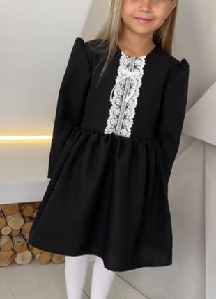 Школьное платье платье платье черная с белым школьная форма
