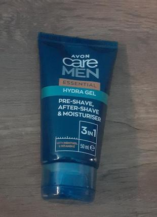 3 в 1 гель для обличчя перед / після гоління та зволожувальний засіб " основний догляд" 50 мл avon