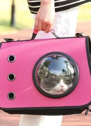 Сумка-переноска taotaopets 254405 pink для кошек 40*25*25cm