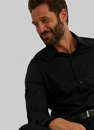 Чорна сорочка angelo litrico рубашка чоловіча сорочки рубашки мужские
